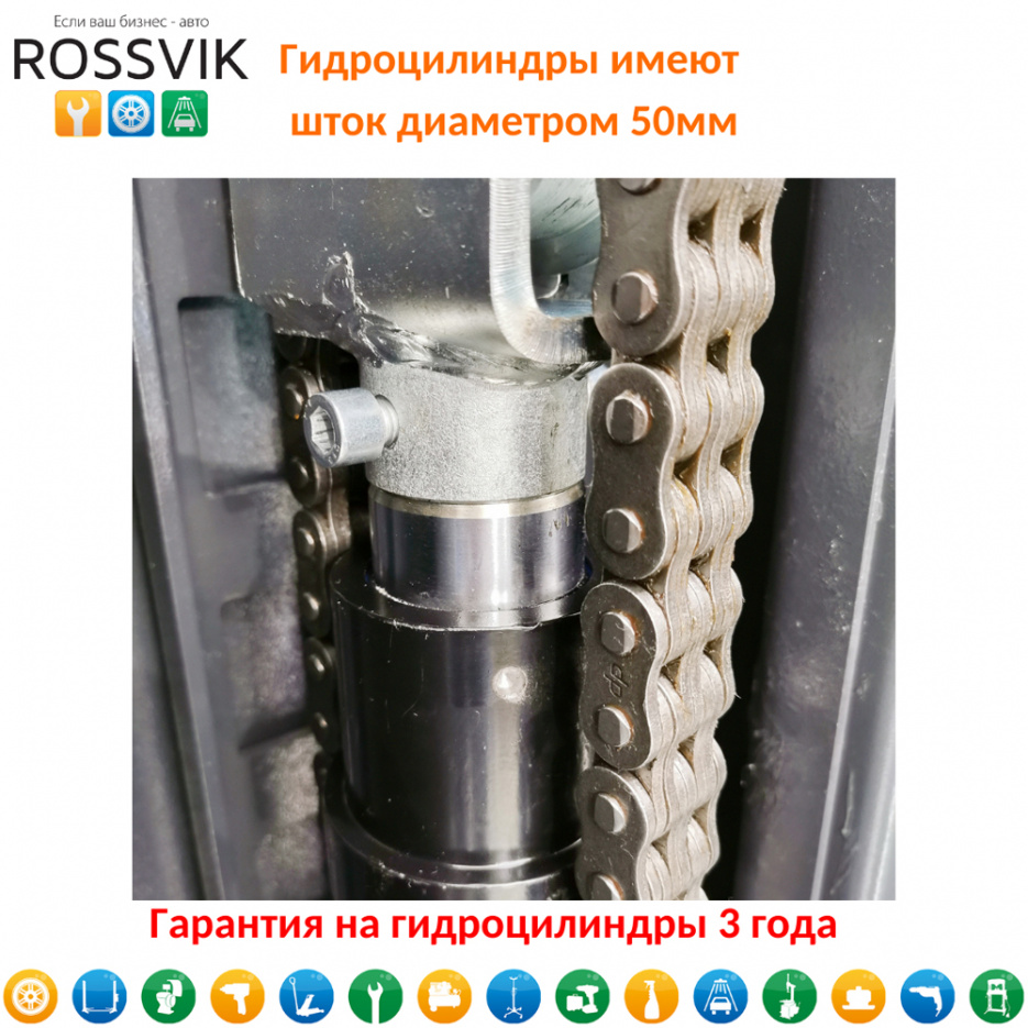 Автоподъемник двухстоечный ROSSVIK PRO V2-4.5L г/п 4.5т, 380В